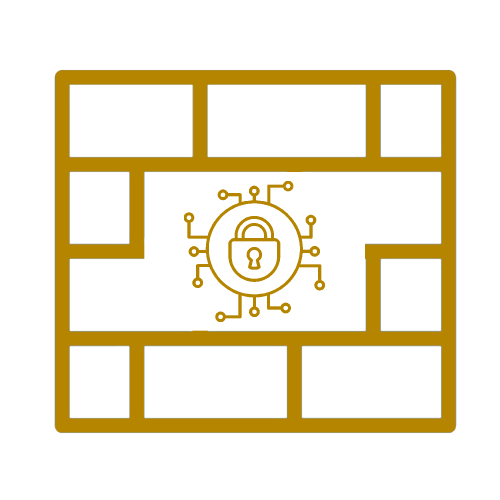 ikc-icon cyberdefence mauer mit schloss