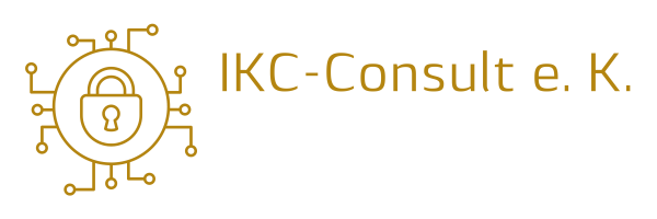 Logo IKC-Consult e. K. Grafik Schloss mit Text Individuelle Komplettlösung Cybersecurity